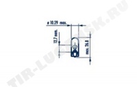 Лампочка 12v5w б/ц   W5W