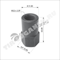 Гайка М22*2.5 стремянки высокая