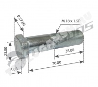 Шпилька колеса М18*1.5*70/78
