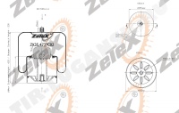 Пневморессора 4737NP02 Voss 230 металлический стакан Mercedes Atego