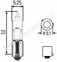 Лампочка галогенная 24v H21W bay9s