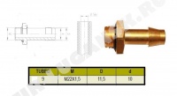 Соединитель М22*D10 ершик