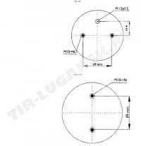 Пневморессора (бублик с метал) M12*1.5 Пневморессора (бублик с метал) M12*1.5