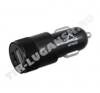 Адаптер автомобильный 1хUSB 1А в прикуриватель 2USB 5В 2.4А
