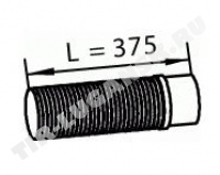 Гофра глушителя D110/L375