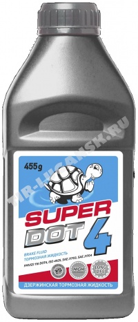Тормозная жидкость Дзержинский ДОТ-4 (455г) SUPER Turtle race