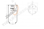 Пневморессора Contitech 4008N без стакана SAF