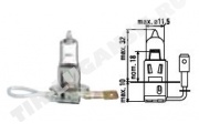 Лампочка H3 24v 100w