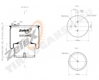 Пневморессора 889MK2 металлический стакан DAF
