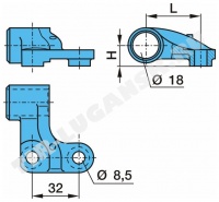 Кронштейн датчика ABS прицеп прав Кронштейн датчика ABS прицеп прав